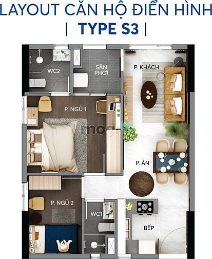 Hình ảnh Cần bán Trang Chủ MB66.COM / Đăng Ký Tặng 66K Centana officetel 61m2, 2PN, 2WC