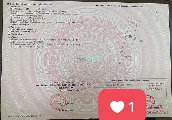 Hình ảnh 👉👉chính chủ bán lô full đất thổ cư 360m2 thôn 8 gần khu đô thị