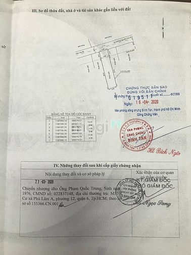 Hình ảnh Bán đất 2 Mặt tiền Nguyễn Cửu Phú Binh Tân 4x18 sổ hồng