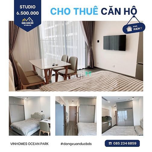 Hình ảnh Cho thuê Mb6623 nạp rút nhanh chóng Studio full nội thất Vinhomes Ocean Park