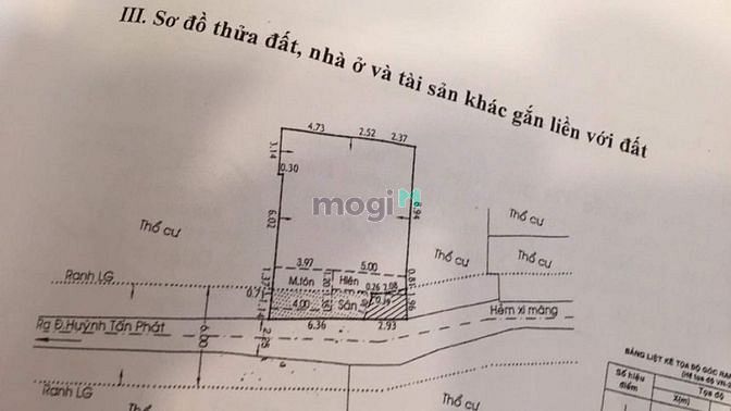 Hình ảnh Đất lô nhì cách mặt tiền Huỳnh Tấn Phát 1 căn, ngang 9,3m dài 13m