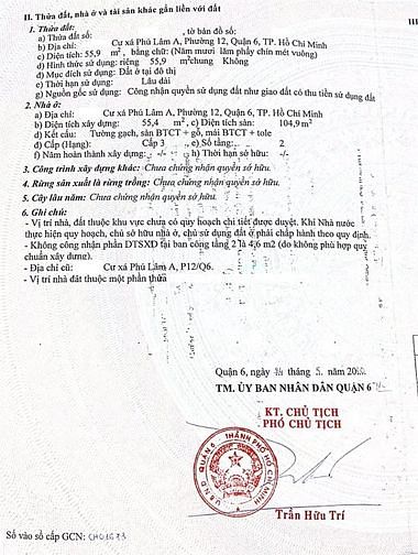 Hình ảnh Bán nhà khu cư xá Phú Lâm A Quận 6