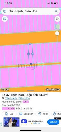 Hình ảnh Bán Đất TĐC Tân Hạnh,Biên Hoà giá rẻ nhất khu.Chỉ: 2Tỷ170Triệu.