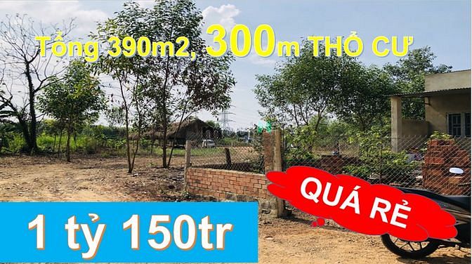 Hình ảnh THUA LỖ NẶNG bán gấp 390m2. Sẵn 300m thổ cư