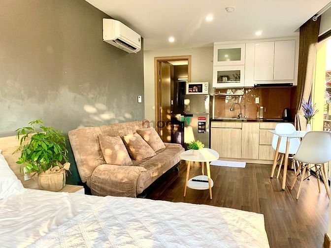 Hình ảnh Studio tách bếp Full nội thất có Bancong thoáng mát ngay Cầu Sài Gòn