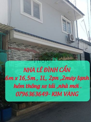Hình ảnh nhà đẹp 6x16,5m 1L,2pn lê đình cẩn