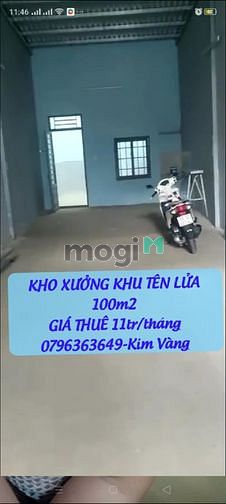 Hình ảnh nhà kho xưởng khu tên lửa giá 11tr/tháng