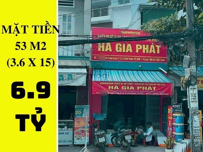 Hình ảnh ✅ Mặt tiền Nơ Trang Long P.13 Bình Thạnh - 53m2 chỉ 6.9 tỷ