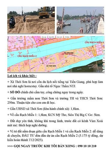 Hình ảnh (hiếm) bán đất nghỉ dưỡng (17x29) 502m2 gần khu du lịch thới sơn 2,15