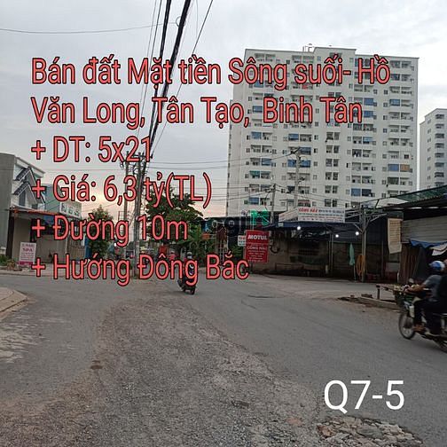 Hình ảnh Bán đất Mặt Tiền Hồ Văn Long Binh Tân 5x21 đường 20m kinh doanh tốt