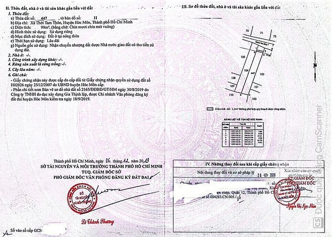 Hình ảnh Bán Lô Đất TC 120m2 hẻm xe hơi đường Đặng Thúc Vịnh Hóc Môn