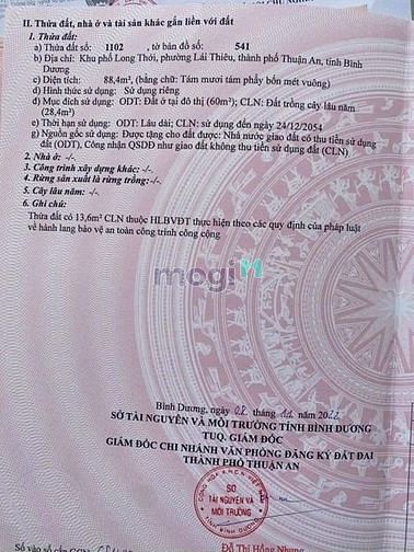 Hình ảnh Đất thổ cư lái thiêu sổ hồng riêng chính chủ cần bán