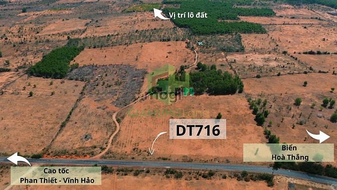 Hình ảnh Đất xã Hòa Thắng cách đường dẫn cao tốc DT716 1km Diện tích 11656m2.