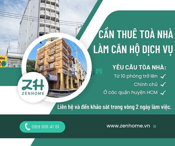 Hình ảnh Cần Thuê Toà Nhà Làm Căn Hộ Dịch Vụ