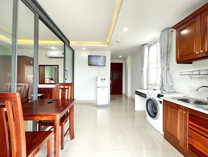 Hình ảnh Căn Hộ Studio 30m2 sang trọng 1PN, FULL Nội Thất Gỗ - Hoàng Sa Quận 3.