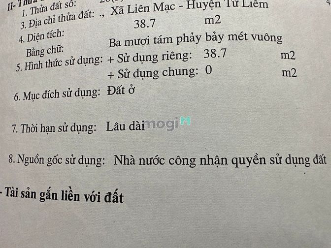 Hình ảnh Bán đất CHÍNH CHỦ, thôn Đại Cát, Liên Mạc
