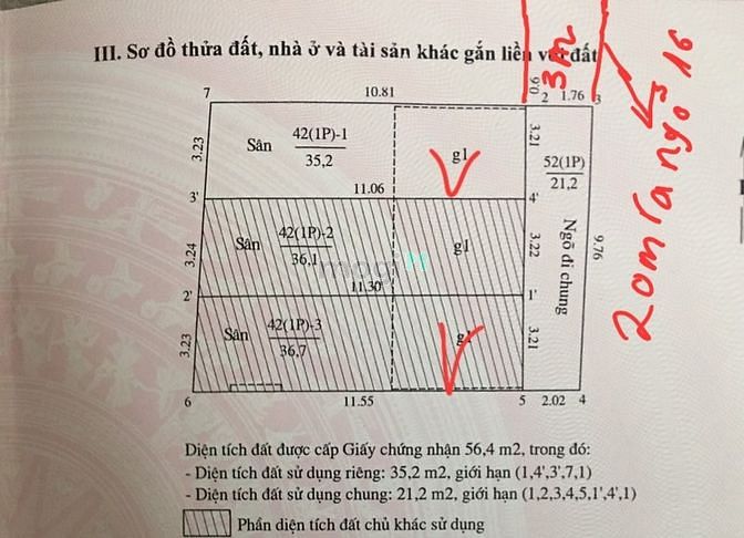 Hình ảnh Bán đất phân lô ngõ 16 hoàng cầu