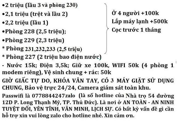 Hình ảnh Cho thuê phòng trọ gần đại học FPT