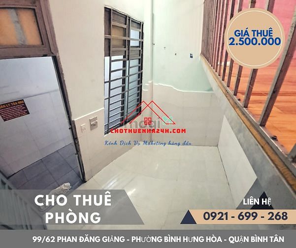 Hình ảnh Cho Thuê Phòng 25m2, có Gác số 99/62 Phan Đăng Giảng, P.BHH, Bình Tân