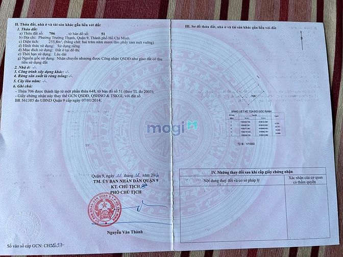 Hình ảnh Tôi cần bán lô đất Q9 255 m2 giá 10,2 tỷ