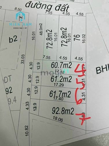 Hình ảnh Bán đất 70m2 sổ riêng kp2 trảng dài biên hòa đồng nai