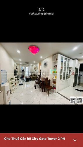 Hình ảnh Cho Thuê 2PN CH City Gate P16 Q8 NTCB 7tr full NT 9tr5