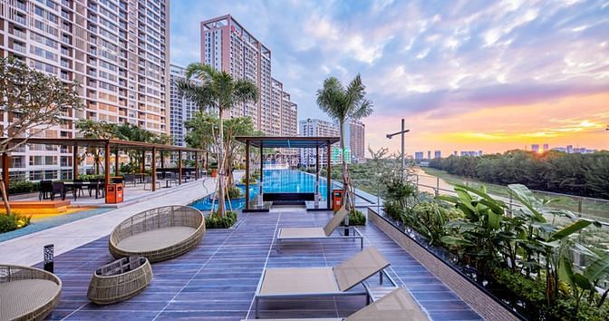 Hình ảnh Mb6623 nạp rút nhanh chóng Midtown Quận 7 80m 2Pn cho thuê giá 1000ussd/tháng giá siêu tốt