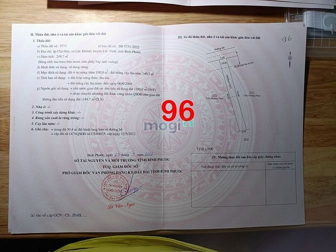 Hình ảnh đất Bình Phước có thổ cư có sổ hồng riêng từng nên