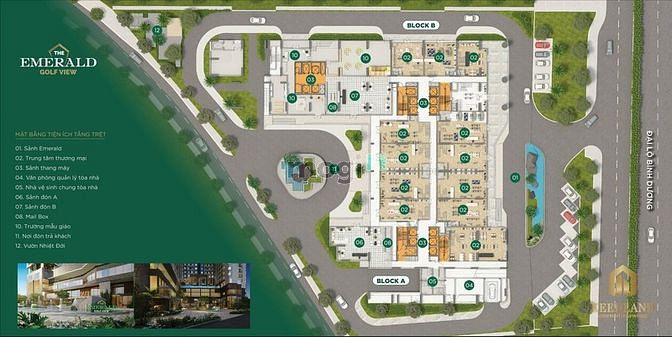 Hình ảnh căn The Emerald Golf View 2PN1WC full nội thất giá gốc 2,85tỷ còn 2,5t