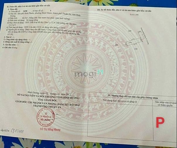 Hình ảnh Đất bình nhâm vừa tách sổ chính chủ cần bán