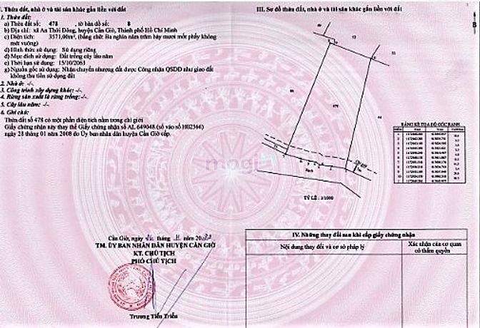 Hình ảnh Bán 3571m2 đất xã An Thới Đông Cần Giờ, giá 1,2 tỷ/1000m