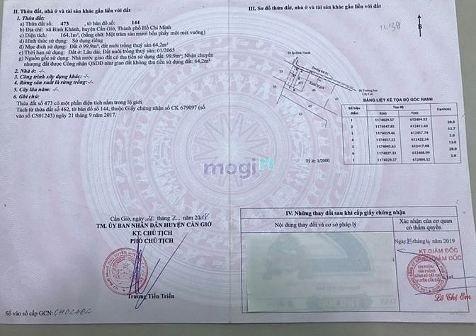 Hình ảnh Bán lô đất mặt tiền đường nhựa Bình Khánh Cần Giờ , 164 m2, giá 2,2 tỷ
