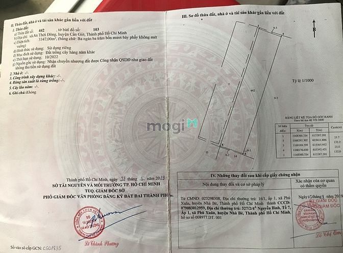 Hình ảnh Ngộp lãi MB66 là nhà cái uy tín hàng đầu tại Việt Nam cần bán gấp 3347m đất An Thới Đông Cần giờ, 4 tỷ