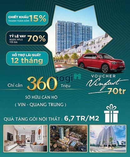 Hình ảnh 🔥Duy nhất căn góc 3PN chung cư Vin Quang Trung view triệu đô! 🔥
