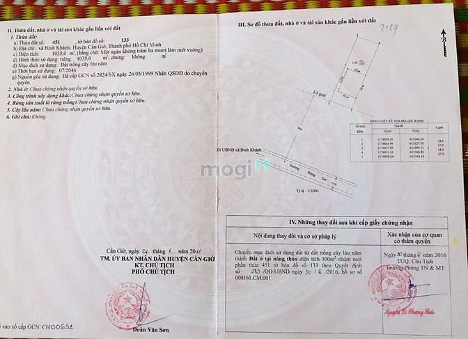 Hình ảnh Đất MT đường rừng sác cách phà Cần Giờ 3km, 1035m, giá 22triệu/m2