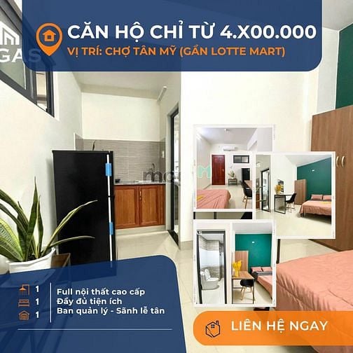Hình ảnh Phòng Studio Full NT - Chợ Tân Mỹ, ngay gần Lotte Mart RMIT TDTU