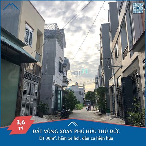 Hình ảnh VLR[NC]- Lô đất đất hiện hữu 80m² ngay vòng xoay Phú Hữu chỉ 3.6 tỷ