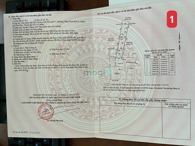 Hình ảnh Bán đất mặt tiền hẻm 20 đường số 160 .P tang nhơn phú A.Q9