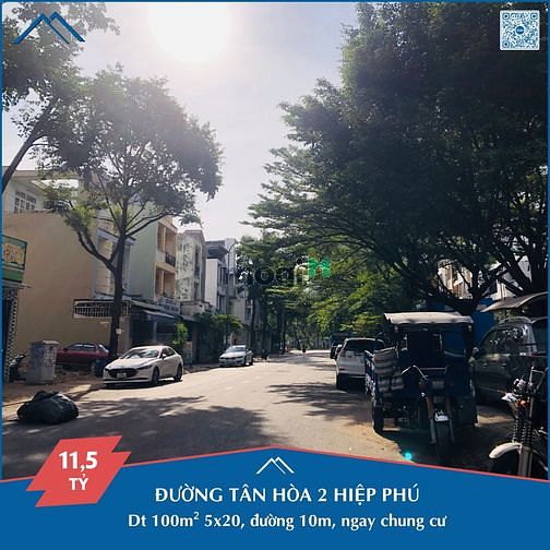 Hình ảnh VLR[NC]- Lô lọt lòng 5mx20m Man Thiện ngay Công Nghệ Cao Hiệp Phú