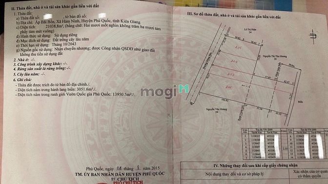 Hình ảnh Bán đất công biển bãi bổn hàm ninh phú quốc. Sivaland.com