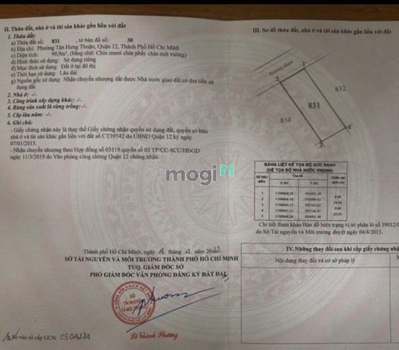 Hình ảnh Bán lô đất Ngộp Quận 12 sổ hồng riêng