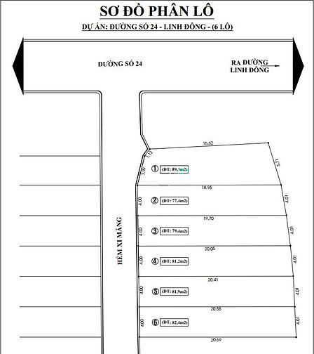 Hình ảnh Bán Đất 1/ DT89m2 Ngang 5.1m, Hẻm Xe Tải, Cách Đường 24 Linh Đông 30m