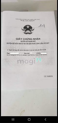Hình ảnh Bán đất 4x20 Đường Âu Cơ, Quận Tân Bình