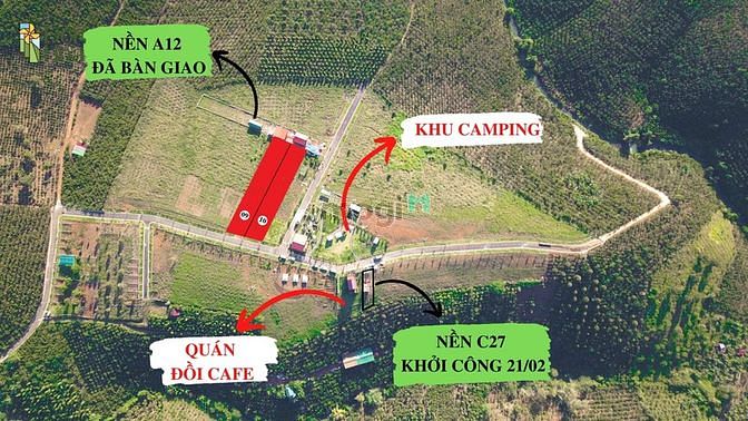 Hình ảnh Cặp Nền Biệt Thự Trên 1.000m2 Cuối Cùng Tại Đồi Hoa Gió - SHR, Thổ Cư