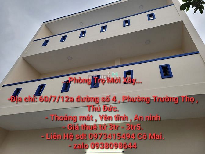 Hình ảnh Cho Thuê Phòng Trọ Mới Xây Thủ Đức