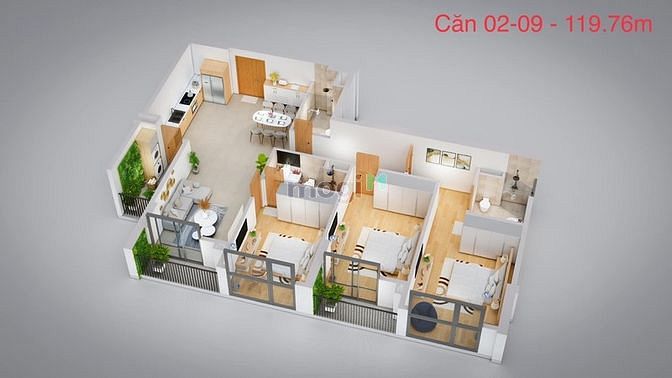 Hình ảnh 3PN3WC 120m2 chỉ 36tr/m2.Cách Phố 5 phút.Ckhấu 21,5%.Lốt oto định danh