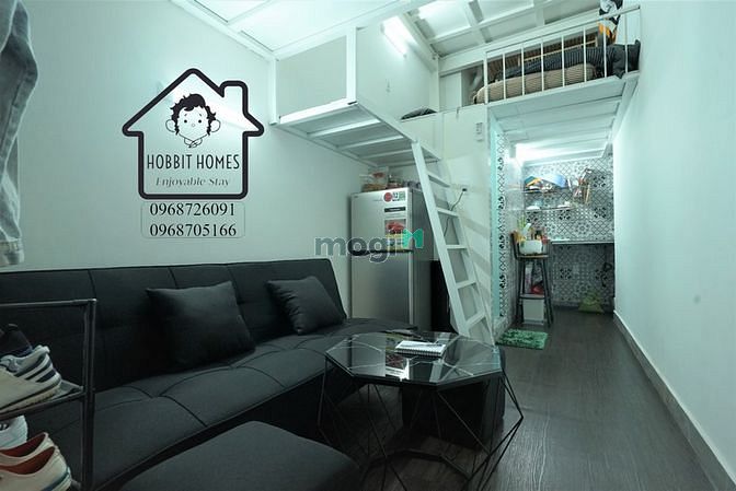 Hình ảnh Studio full nội thất cơ bản, ban công thoáng mát, gần chợ Lý Phục Man