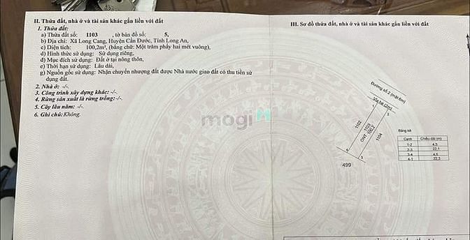 Hình ảnh Đất Ngay Chợ Long Cang Sổ Hồng 550 Triệu Hổ Trợ Trả Chậm 12 tháng