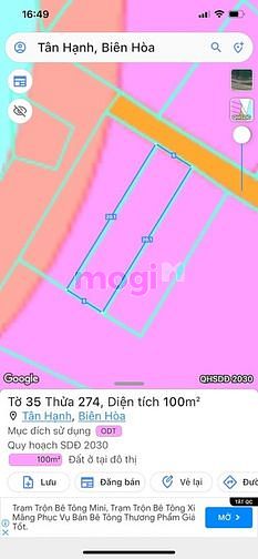 Hình ảnh Bán 100m2 Thổ Cư Giá 1Tỷ7 Đường Xe Hơi. Tân Hạnh, Tp Biên Hoà