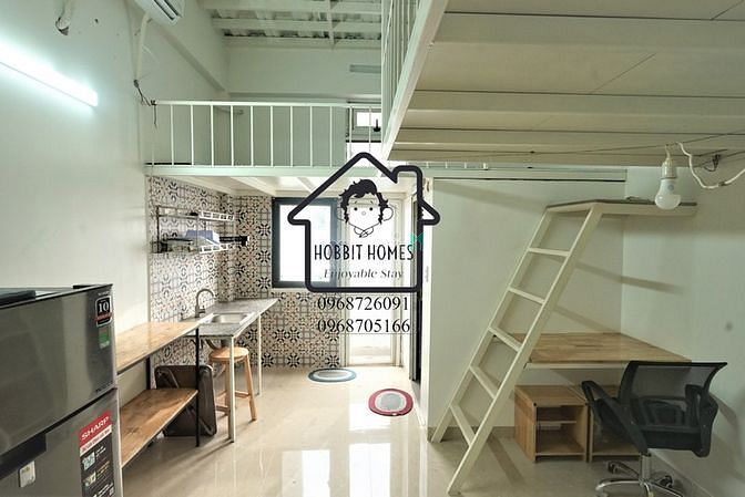 Hình ảnh Studio nội thất cơ bản, có ban công, gần chợ Lý Phục Man, Q7
